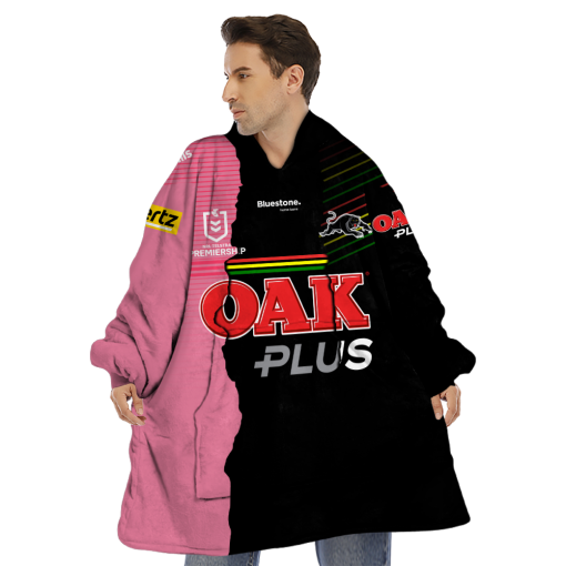 NRL Penrith Panthers Custom Name Number 2023 Mix Jersey Fleece Oodie