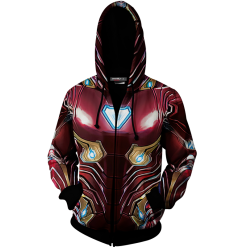 Iron Man Tony Stark Zip Up Hoodie